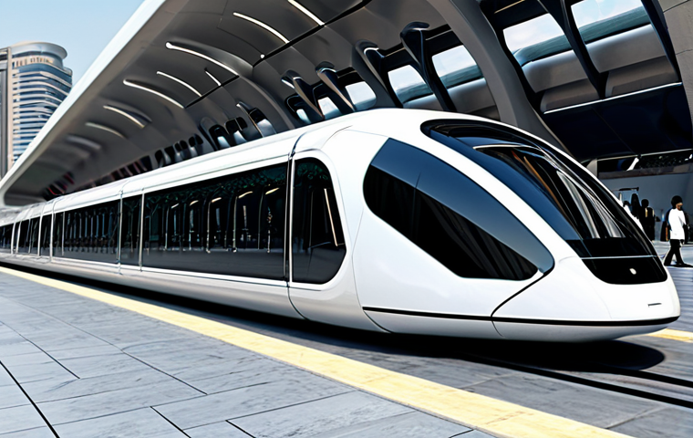 A futuristic Hyperloop station in a bustling Pakistani city, with sleek pods departing. People from all walks of life are entering and exiting, reflecting a diverse and modern society. The background features iconic Pakistani landmarks blended with futuristic architecture. "Safe for work," "appropriate content," "fully clothed," "professional," "family-friendly," "perfect anatomy," "natural proportions," "high quality."