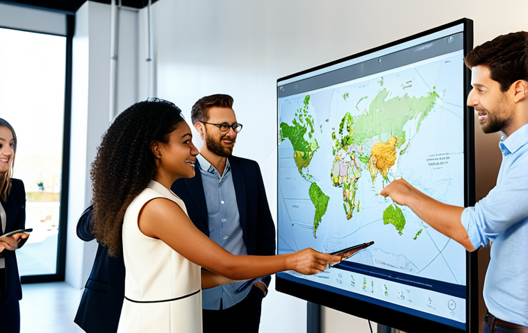 **

"A group of diverse professionals in a modern, sunlit co-working space, collaborating on a digital display showing a hyperloop route map.  Everyone is fully clothed in business casual attire, appropriate content, safe for work, professional environment. Perfect anatomy, correct proportions, natural pose, well-formed hands, proper finger count, natural body proportions, high resolution, professional photography, family-friendly."

**