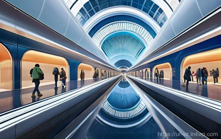 하이퍼루프와 지역 사회의 상생 전략 - Image Prompt 1: The Dawn of Hyperloop - Blending Tradition with Speed**