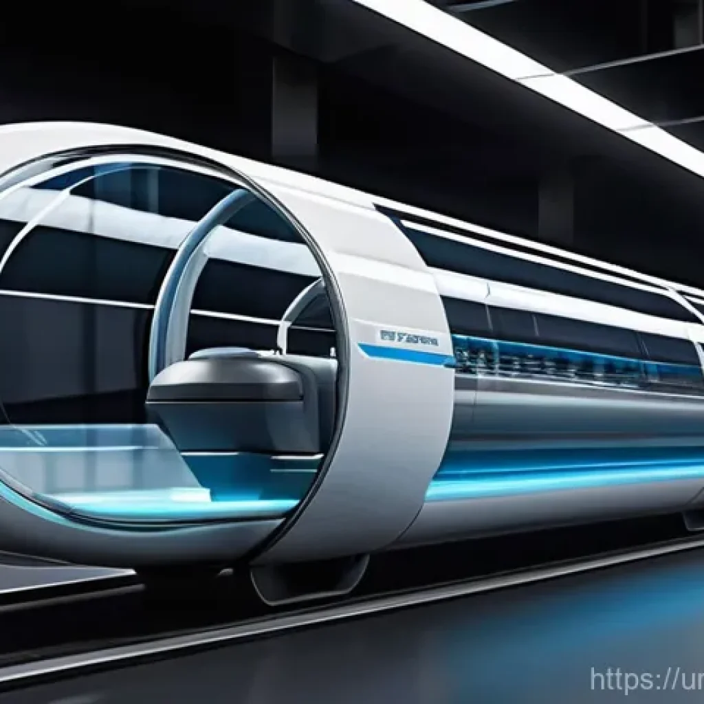 하이퍼루프 시스템의 에너지 공급 체계 - **Hyperloop Pod Speed and Maglev in a Vacuum Tube**
    A futuristic, highly aerodynamic Hyperloop p...