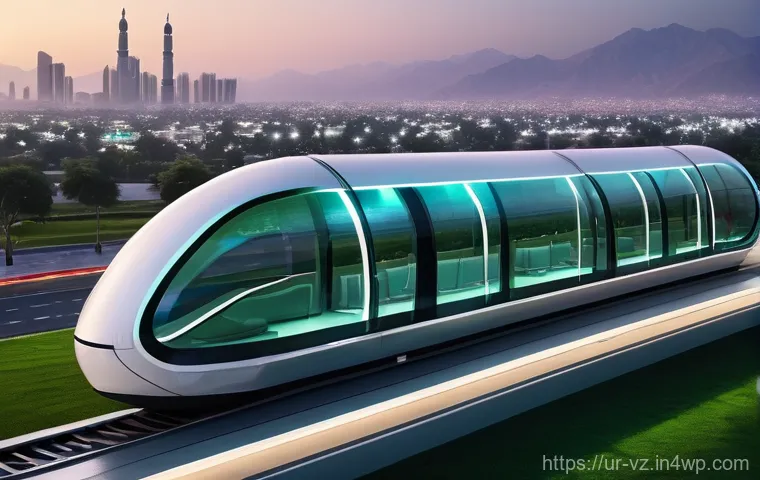 하이퍼루프와 인프라 투자 전략 - Image Prompt 1: The Futuristic Journey Through Pakistan**