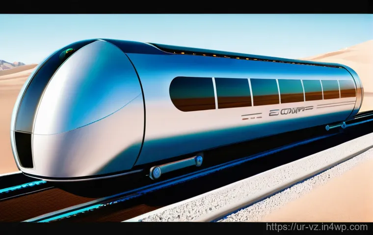 하이퍼루프 교통의 정책적 지원 방안 - Here are three detailed image prompts in English for generating images related to the Hyperloop: