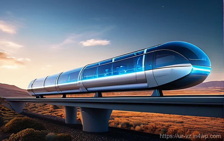 하이퍼루프 교통의 경쟁사 분석 - Image Prompt 1: The Apex of Speed and Technology**