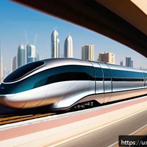 하이퍼루프 교통의 대규모 도입에 대한 전략 - A futuristic hyperloop train speeding through a sleek, elevated tube infrastructure above a sprawlin...