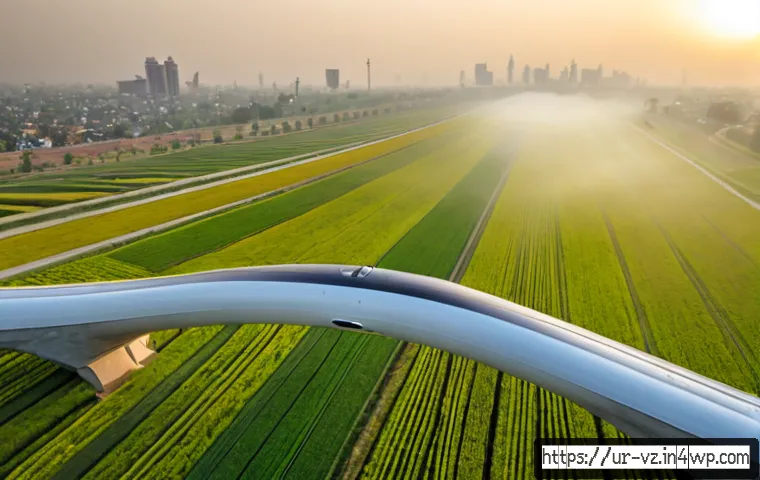 Home 17 하이퍼루프 교통의 모빌리티 혁신 사례 - Photorealistic hyperloop transportation innovation near Lahore, Pakistan, a sleek white passenger po...