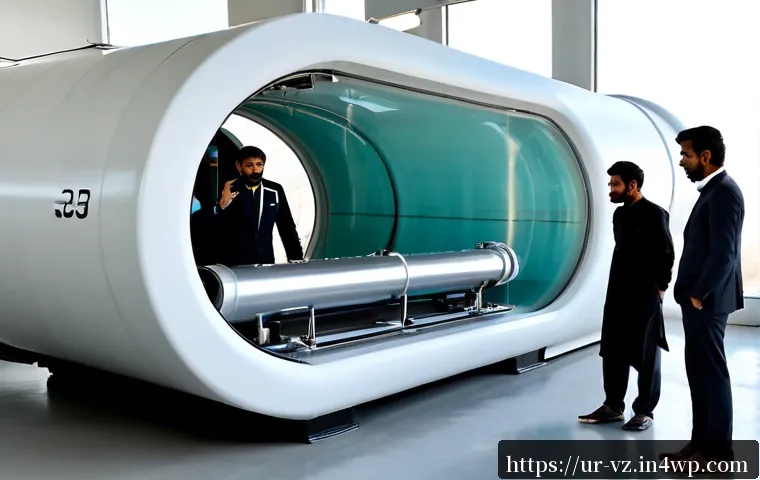Home 17 하이퍼루프 기술의 연구 및 개발 현황 - Photorealistic hyperloop research facility in Pakistan, diverse Pakistani engineers in modest profes...